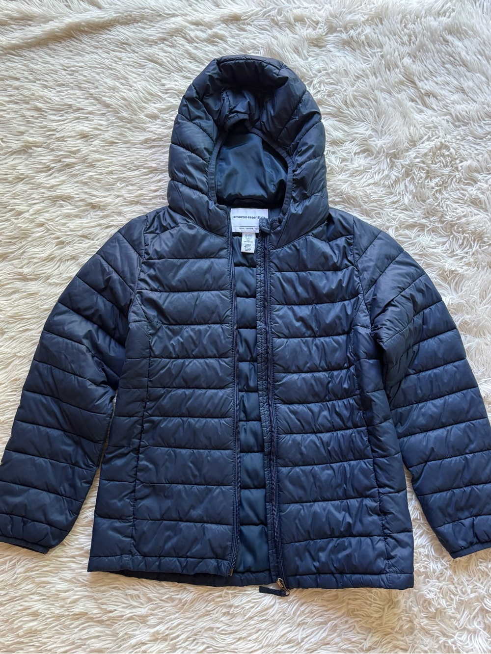 Amazon Essentials Kids Hooded Puffer Jacket - Navy Blue